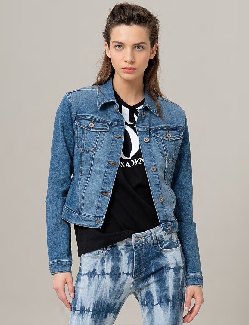 Giubbino in denim stretch
