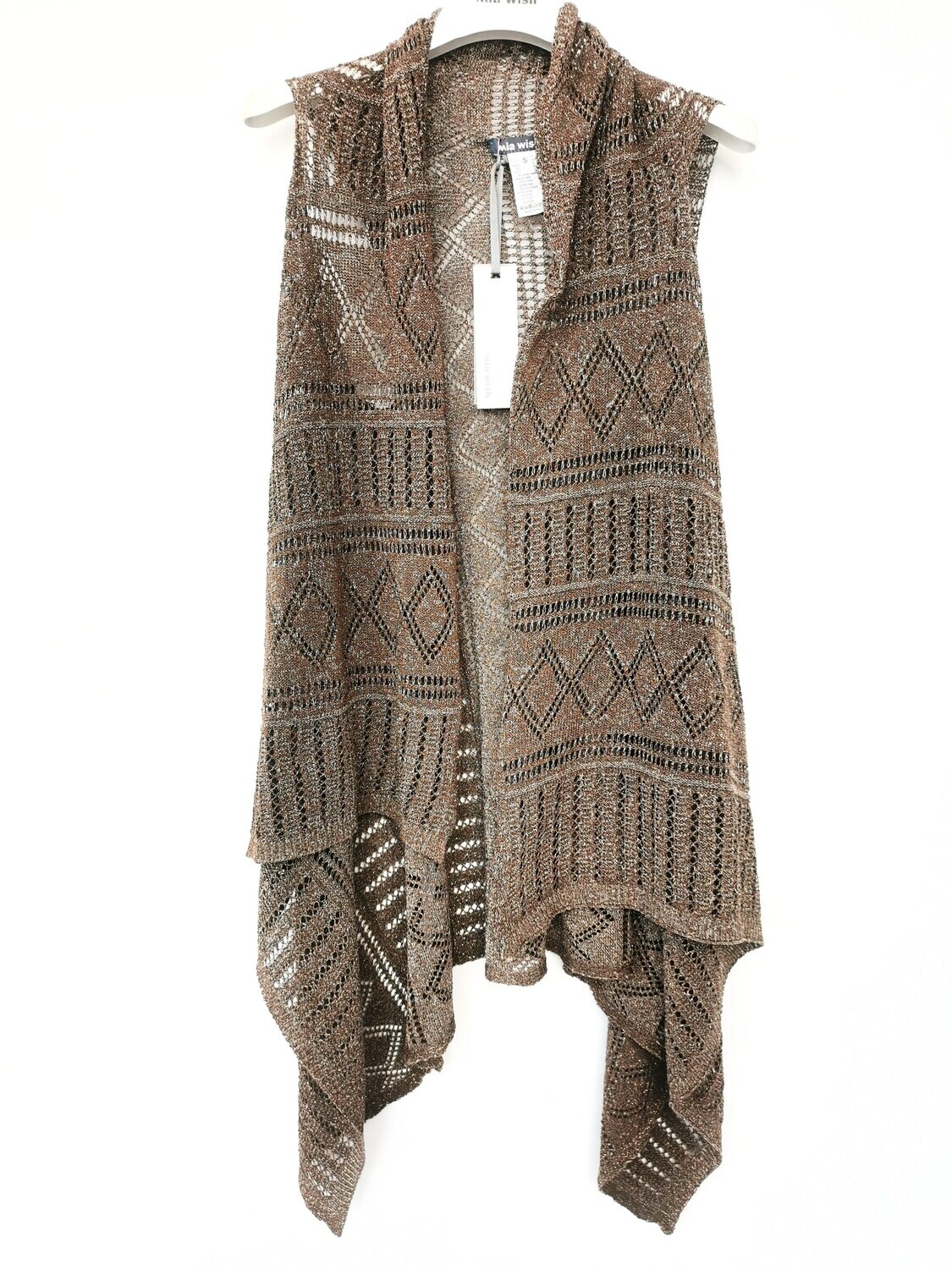 Gilet punzonato in lurex