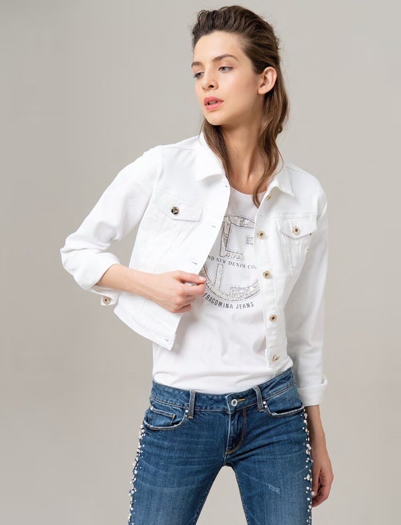 Giubbino in denim stretch