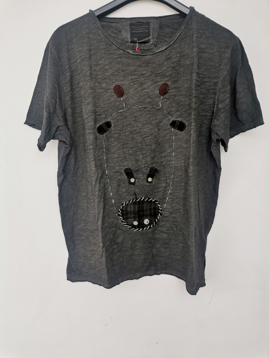 T-shirt ricamo giraffa