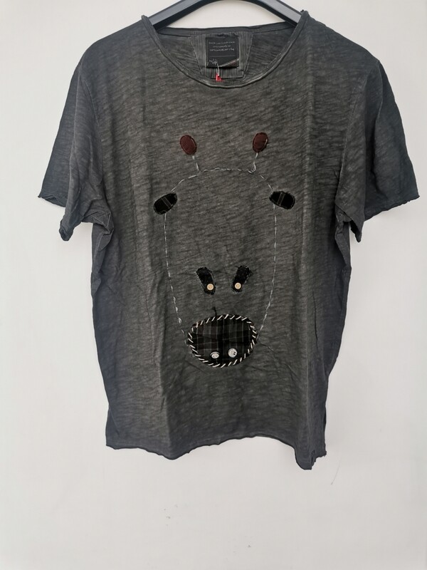 T-shirt ricamo giraffa