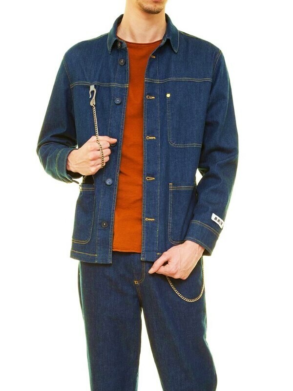 Giubbino in denim con catena