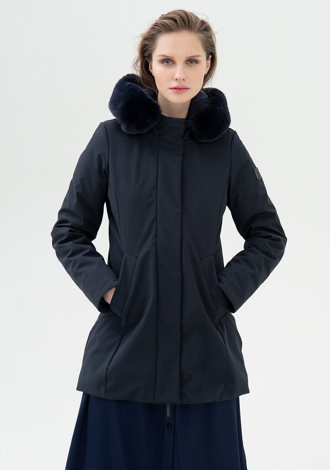 Parka regular midi con imbottitura ecologica