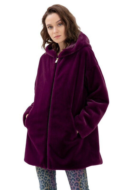 Giacca regular in eco pelliccia