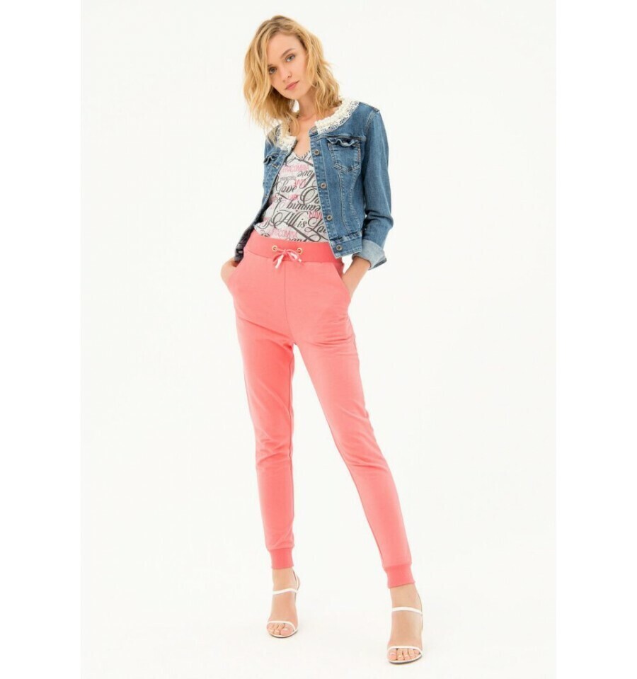 Pantalone in felpa a vita alta