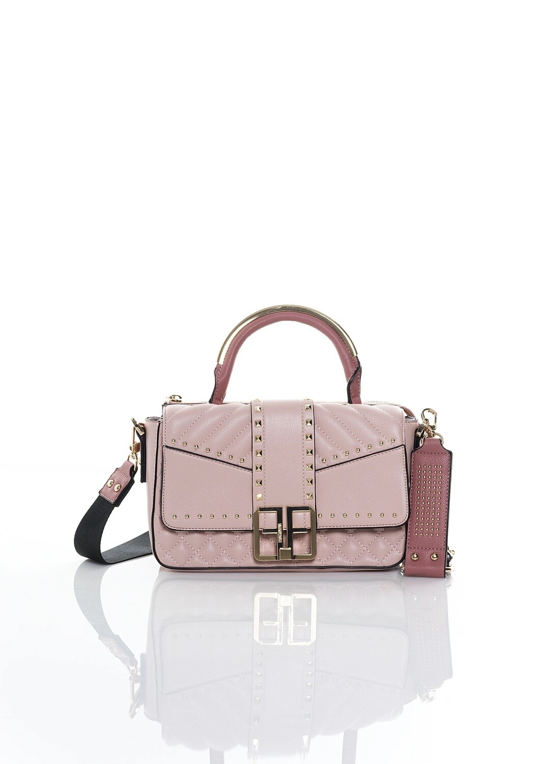 Borsetta in eco pelle con borchie