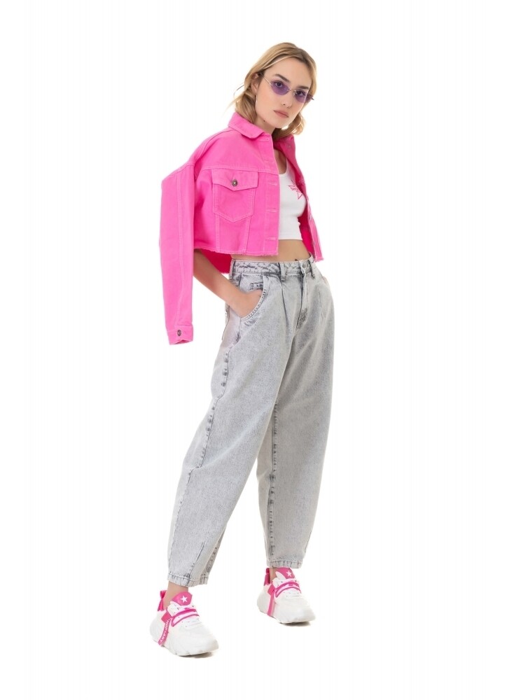 Giubbino in denim nero