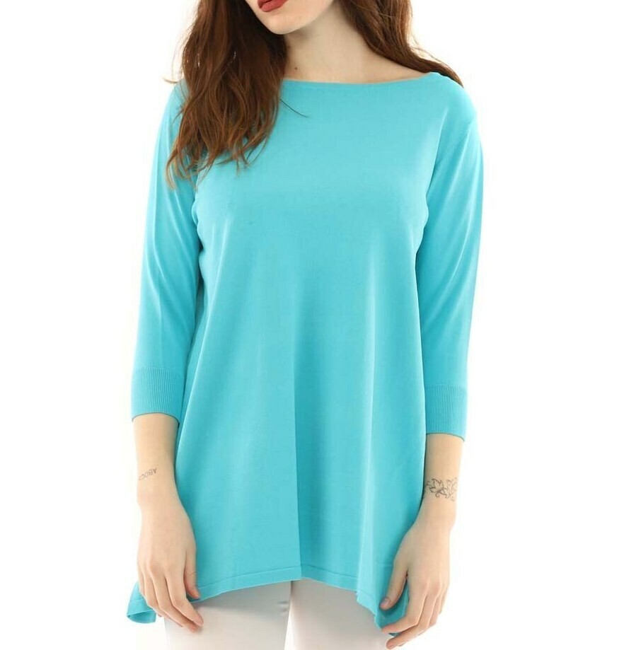 Maglia in filo con apertura incrociata