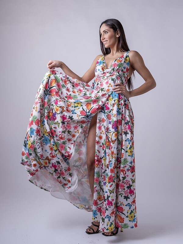 Abito lungo floreale