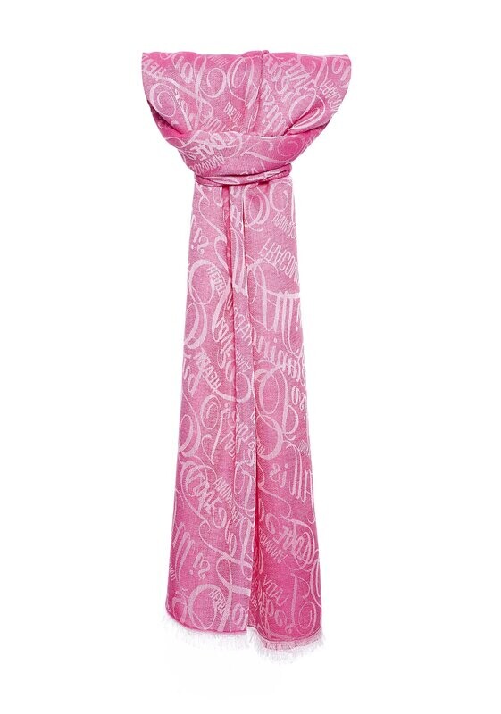 Foulard in viscosa con logo