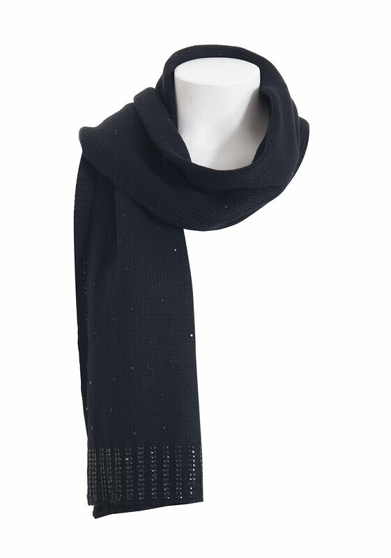 Sciarpa in maglia con strass