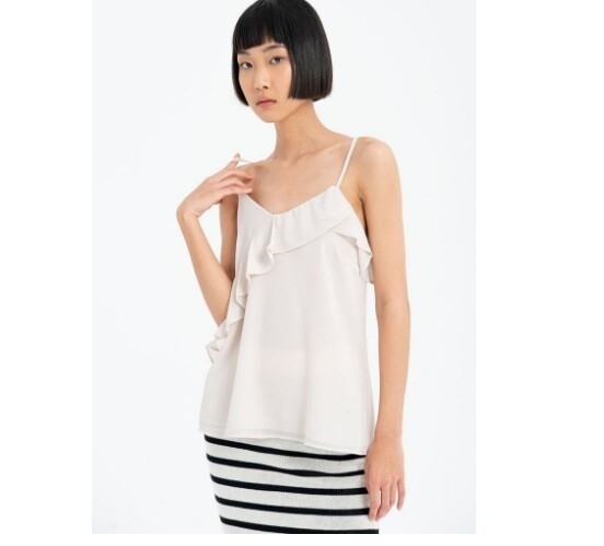 Top a canotta con rouches