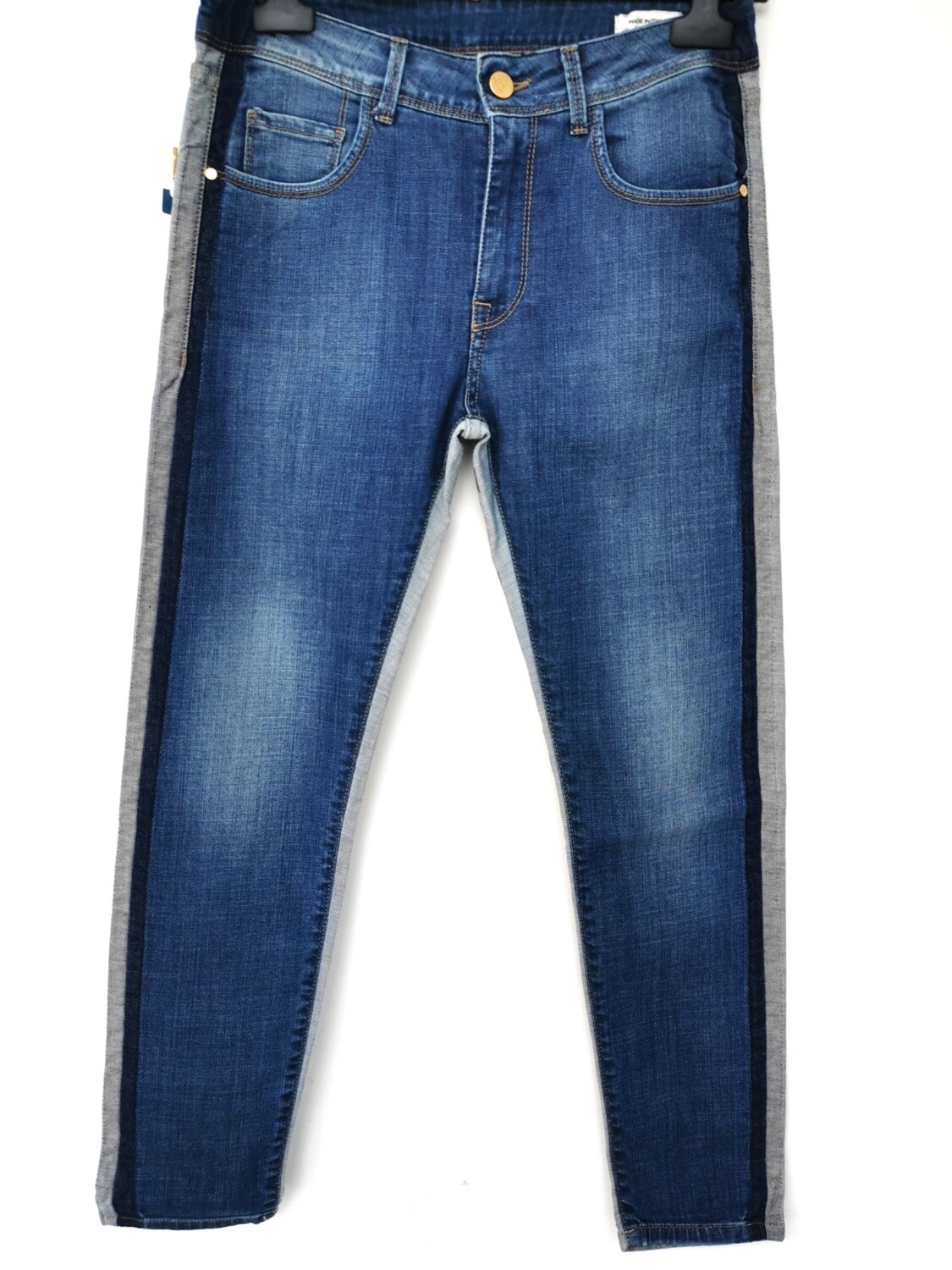 Jeans a vita alta con pois