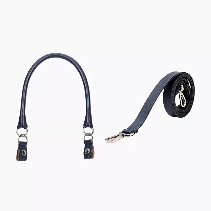 Tracolla e manico tubolare+clips ecopelle saffiano