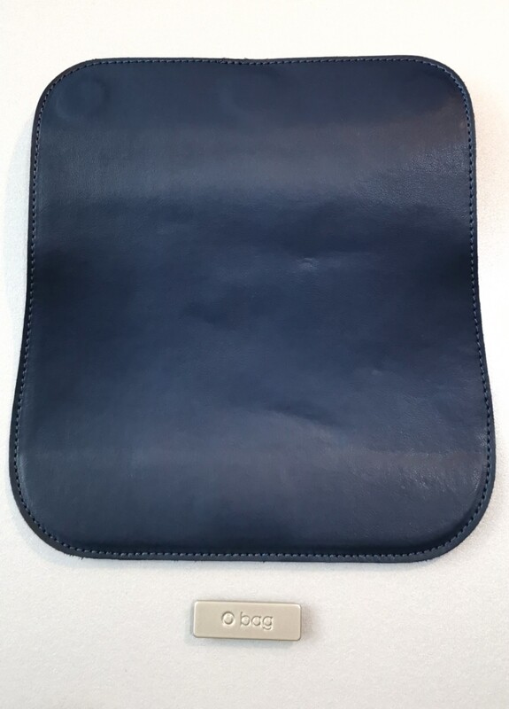 Pattina O bag glam blu ecopelle