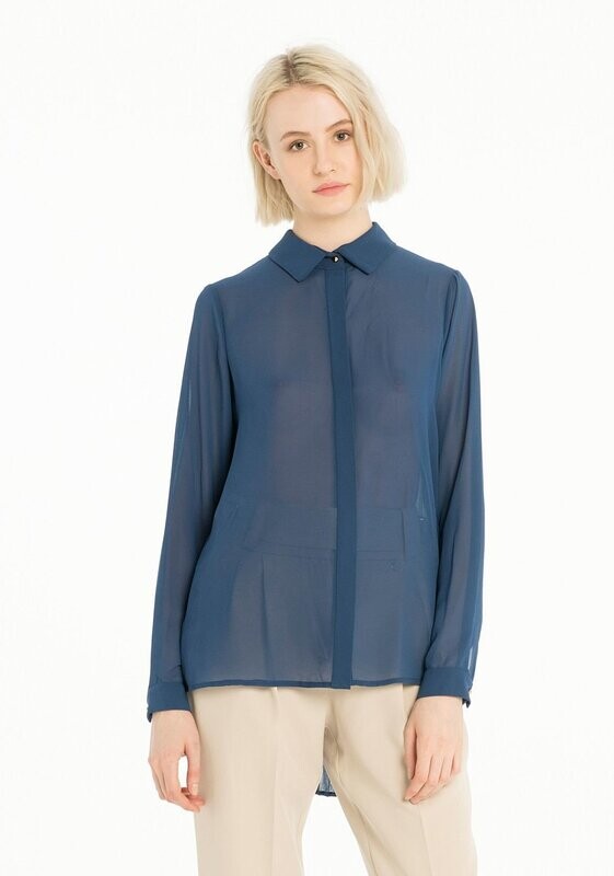Camicia di voile blu  FR18FP030