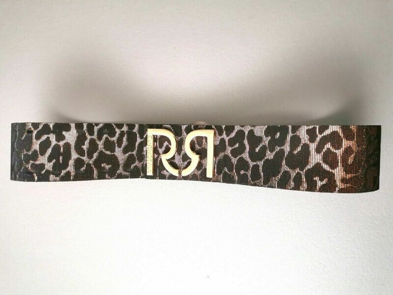 Cintura donna stampa animalier oro.