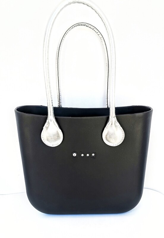 O bag mini con cristalli Swarovski e manici lunghi