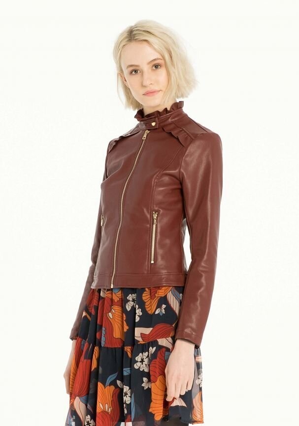 GIACCA IN ECOPELLE BIKER