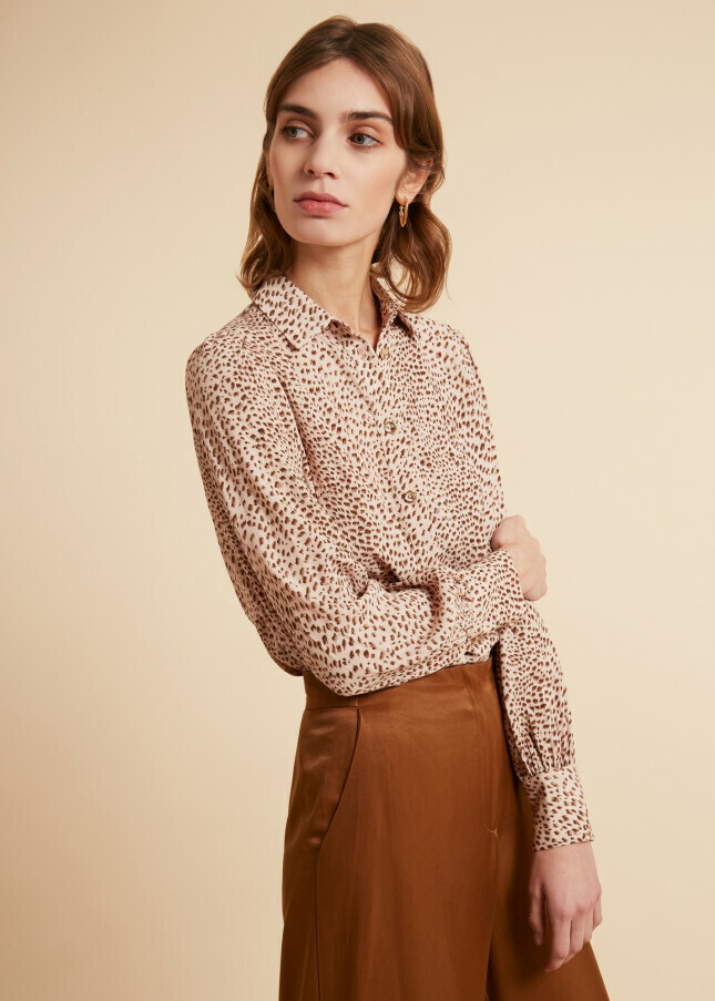 Camicia morbida con stampa a macchie