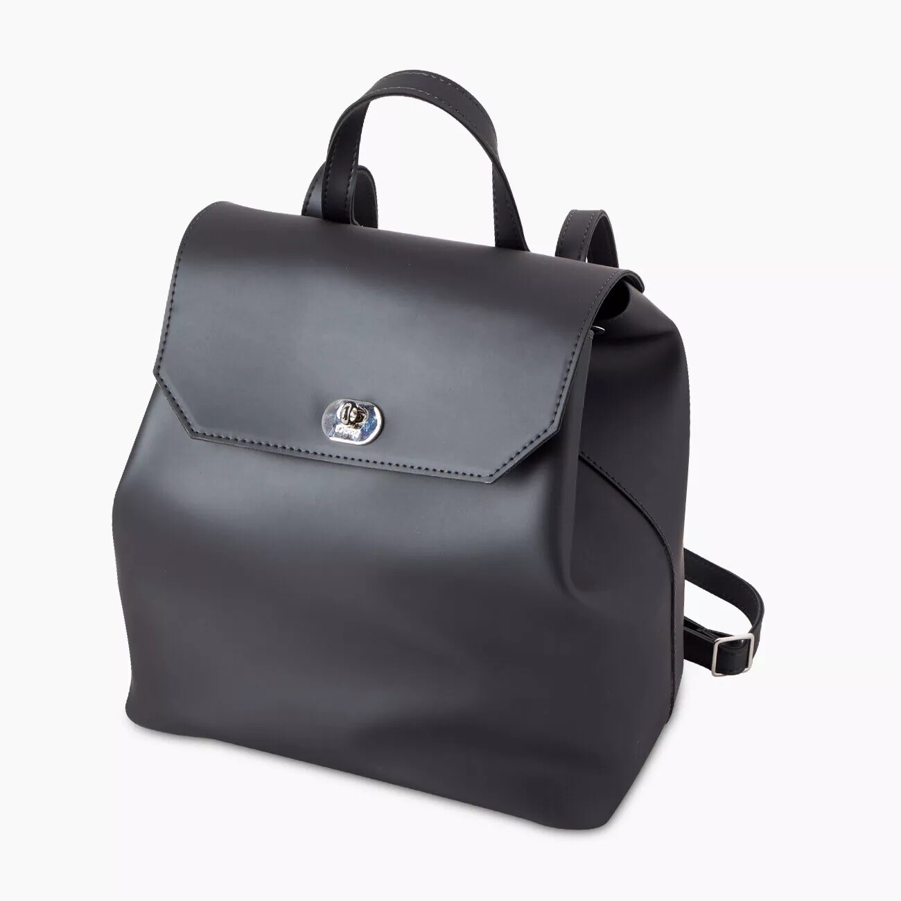 O bag soft ride grafite metal con pattina e tracolla