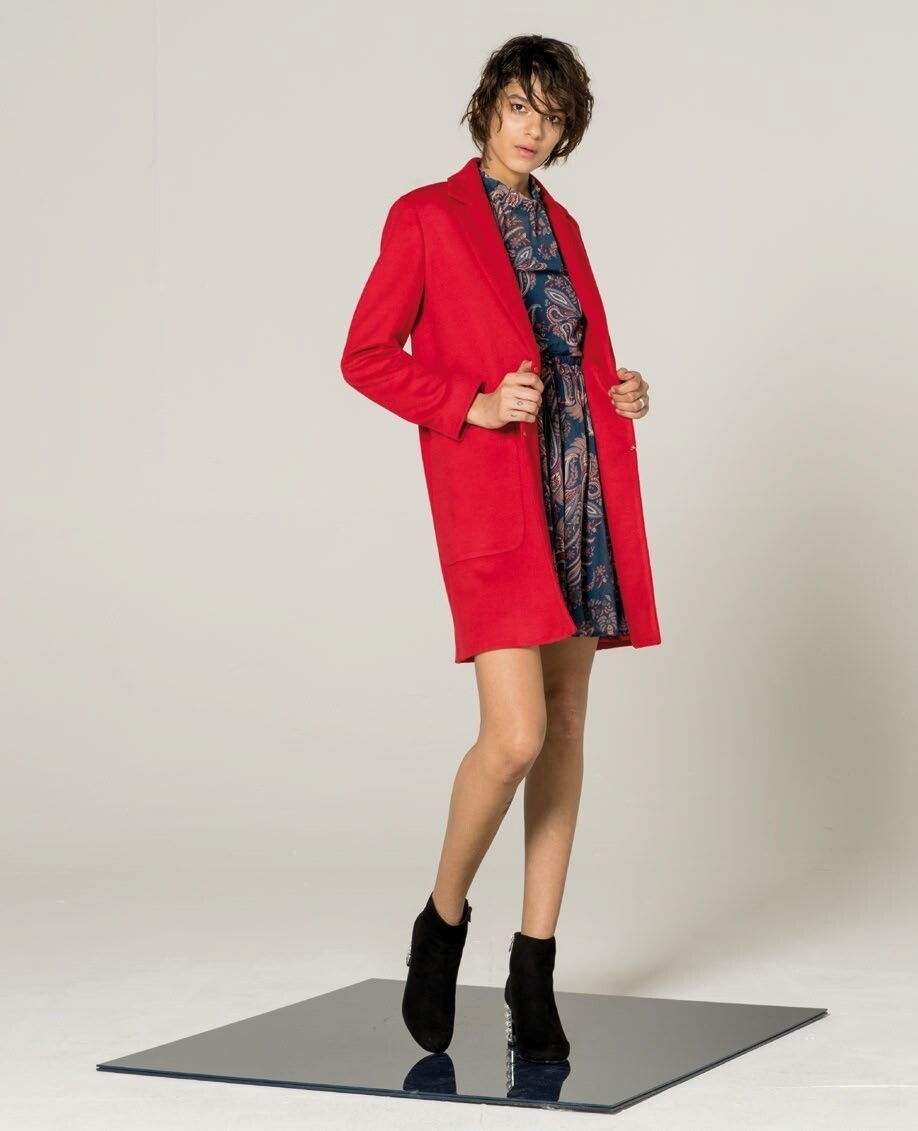 Cappotto lungo in misto lana