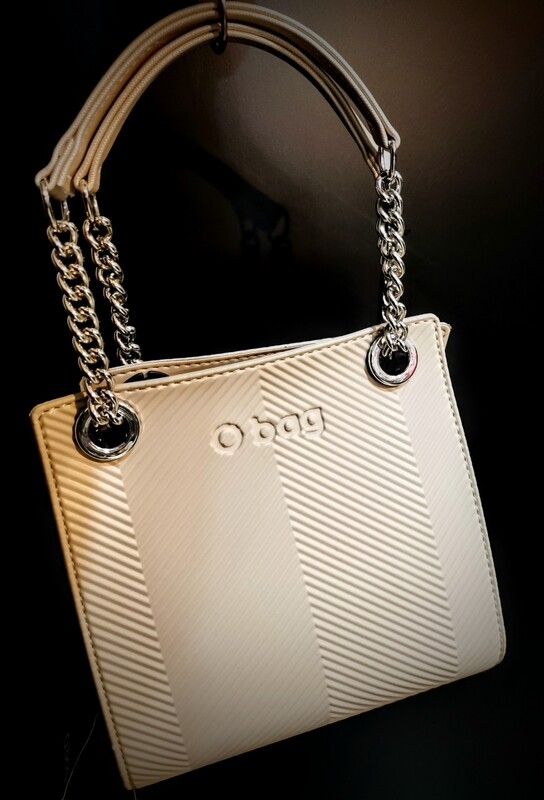 O BAG double mini texture spigata sabbia