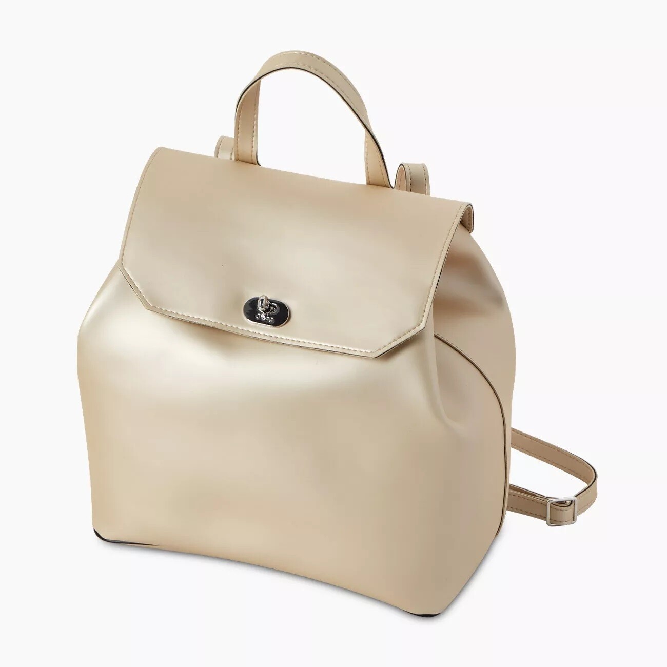 O bag soft ride sabbia metal con pattina e tracolla