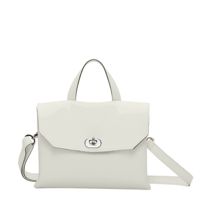 O BAG smooth mini bianca con tracolla