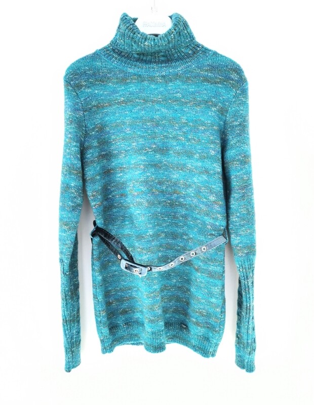 Maglione dolcevita con cinturino