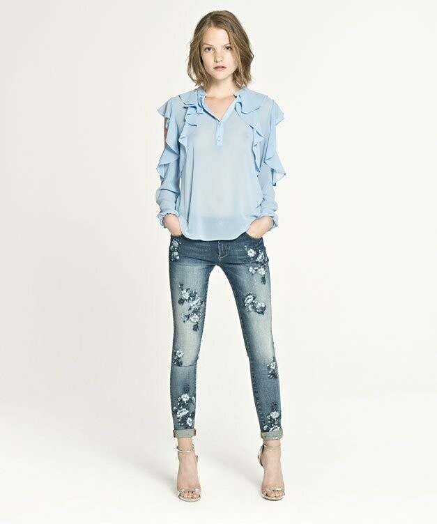 Blusa M/L con rouches