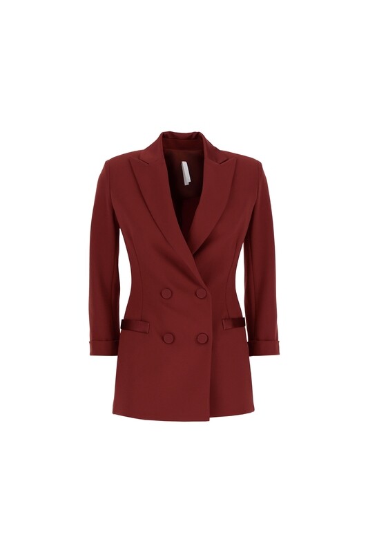 Giacca doppiopetto con revers a lancia