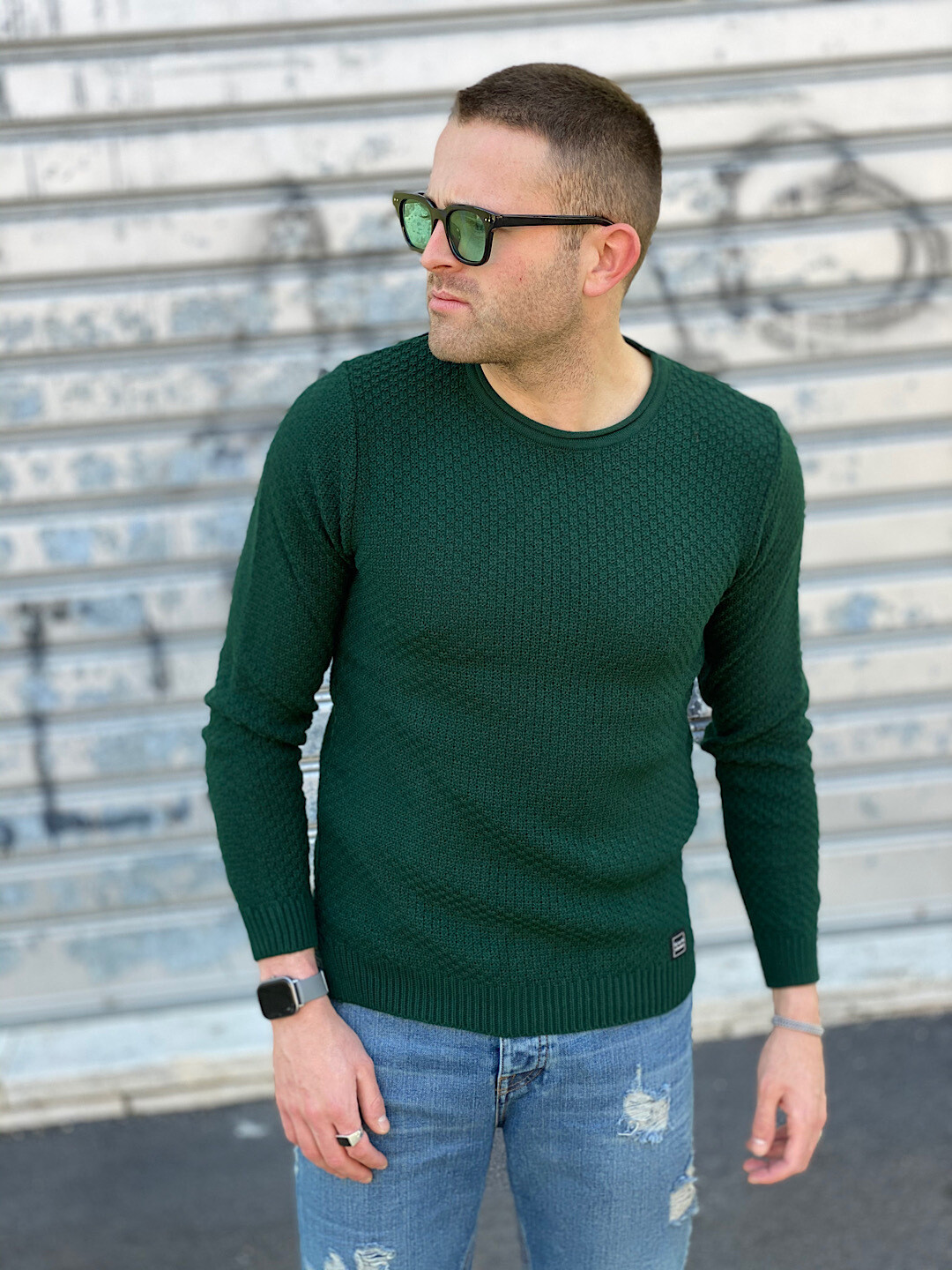 Maglione girocollo bouclé