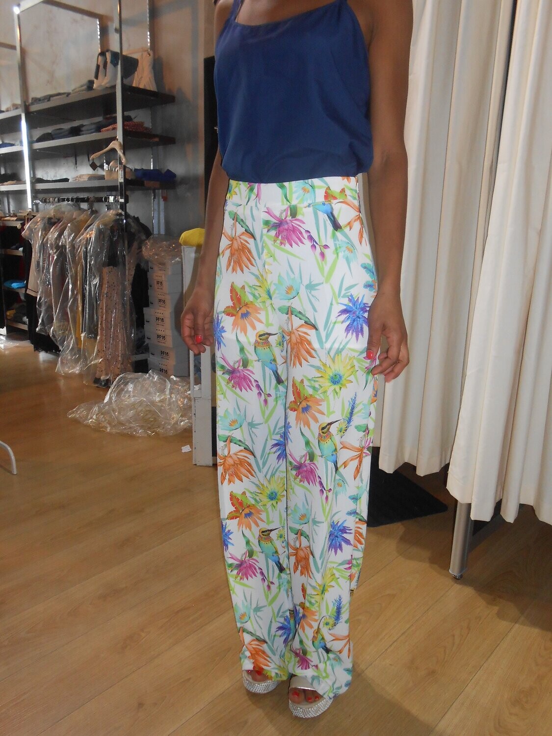Pantalone a palazzo multicolor