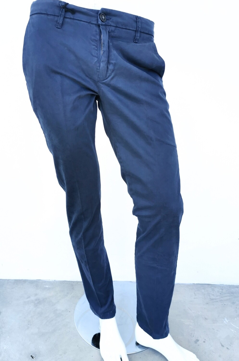 Pantalone chino super slim in raso di cotone