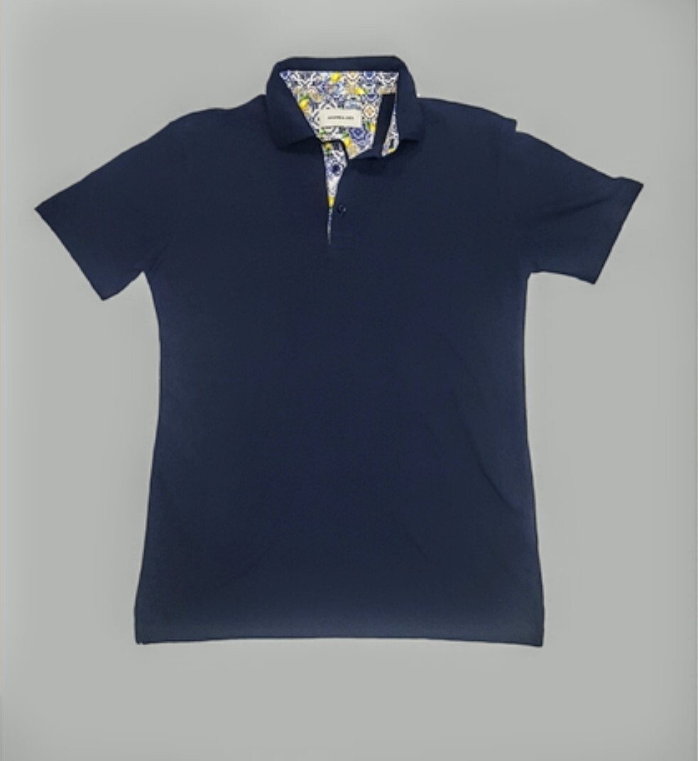Polo con inserti stampa maiolica