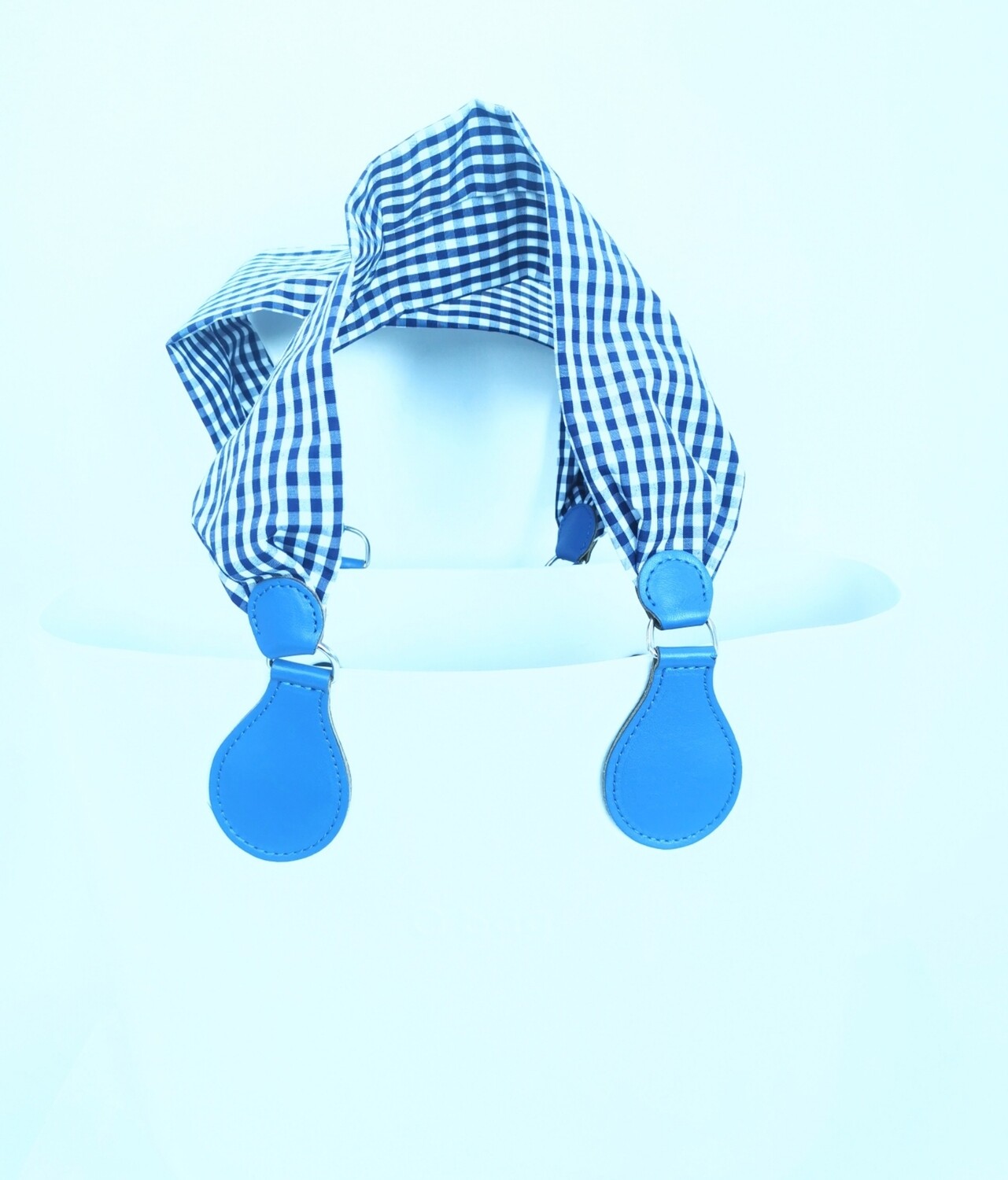 O bag manici foulard tessuto Vichy