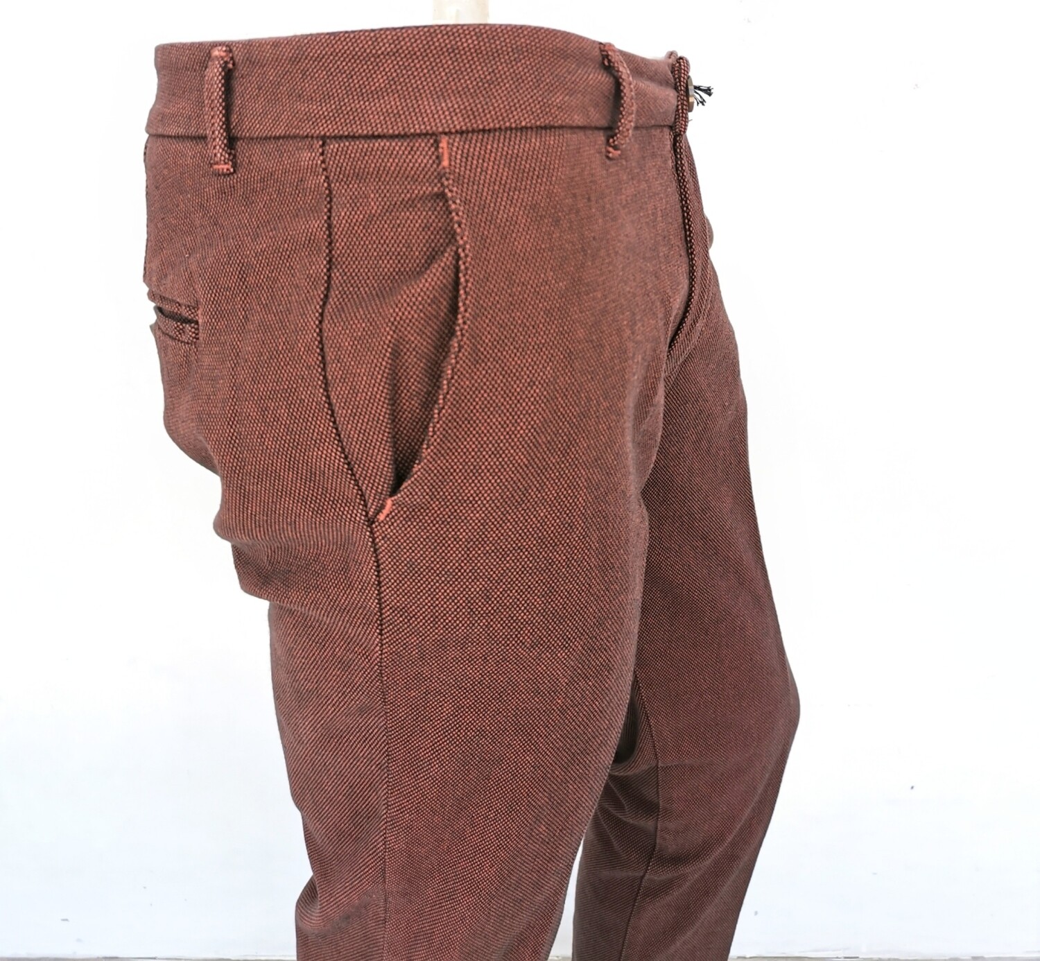 Pantalone chino punto riso