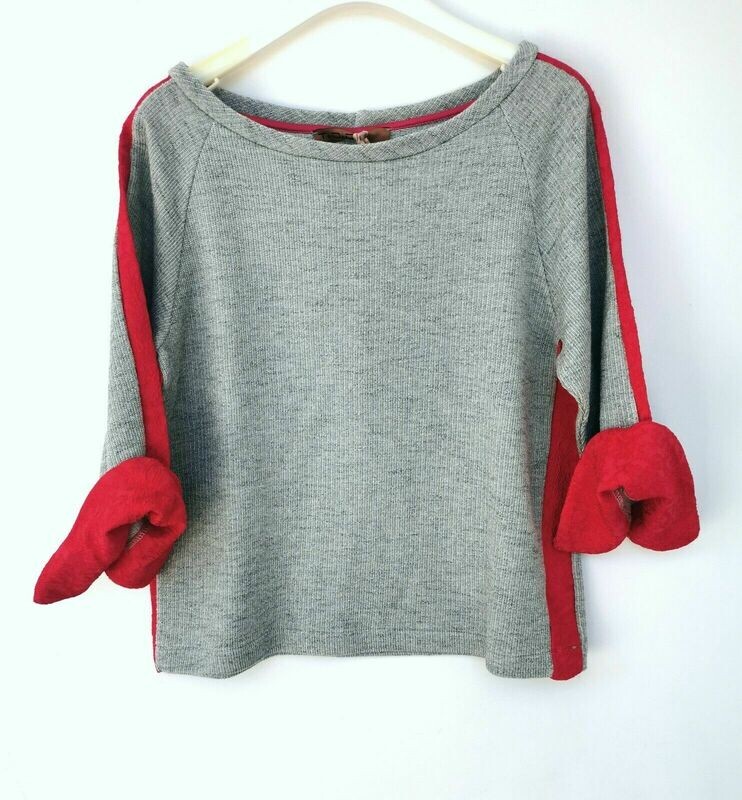 Maglia in lurex con manica 3/4
