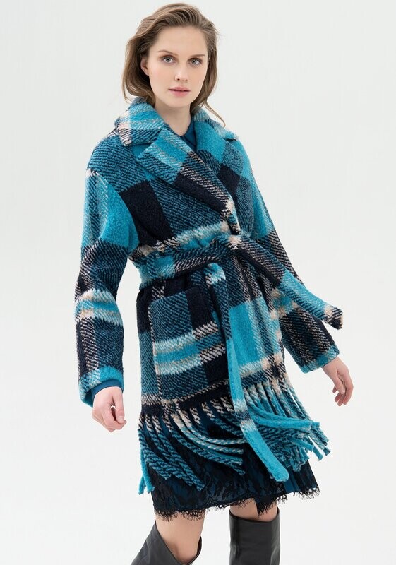 Cappotto in tweed multicolor
