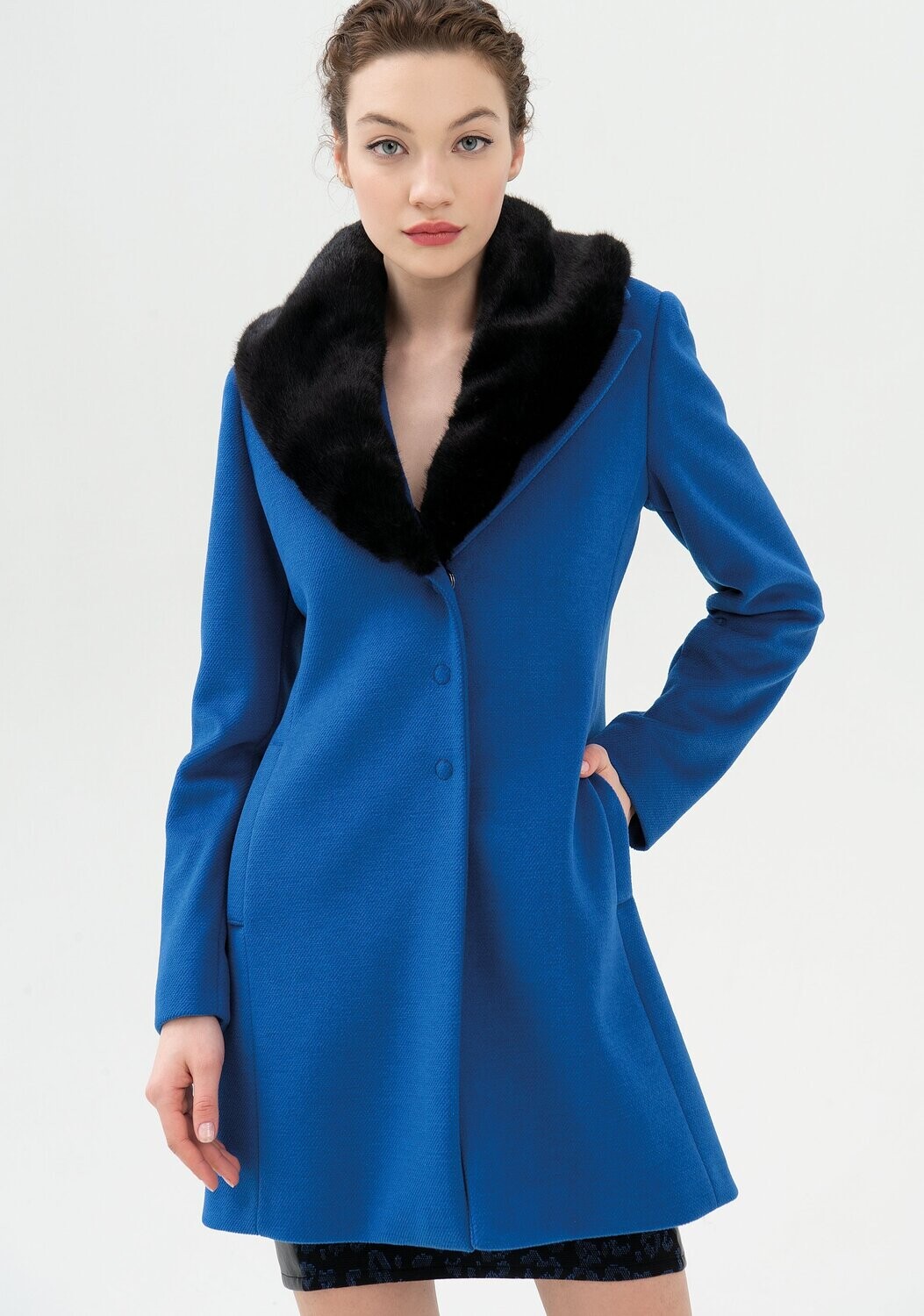 Cappotto regular midi in panno