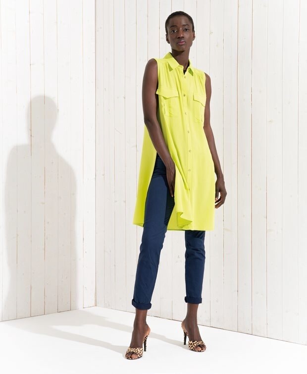 Maxi blusa chemisier smanicata