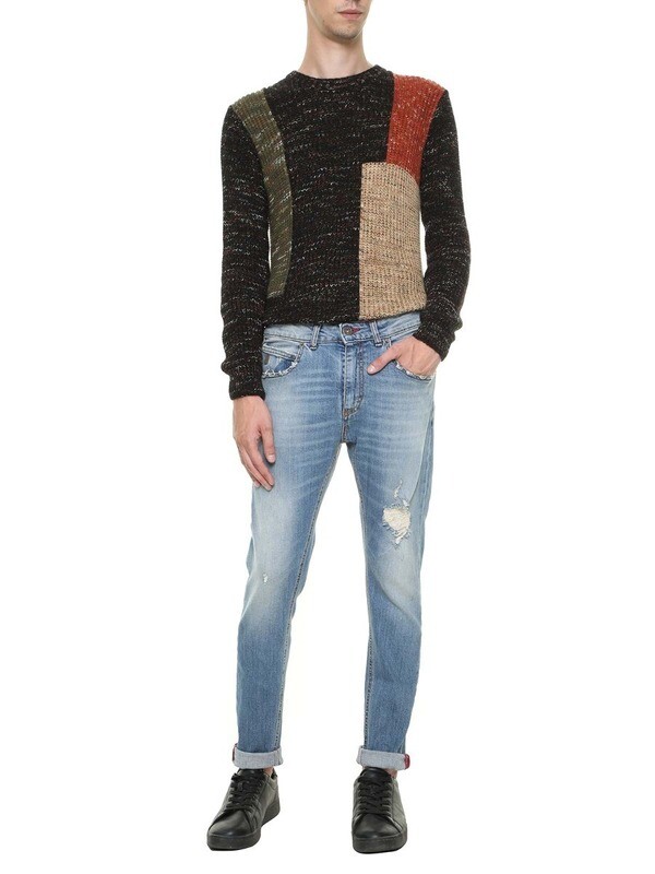 Maglioncino con patchwok multicolore