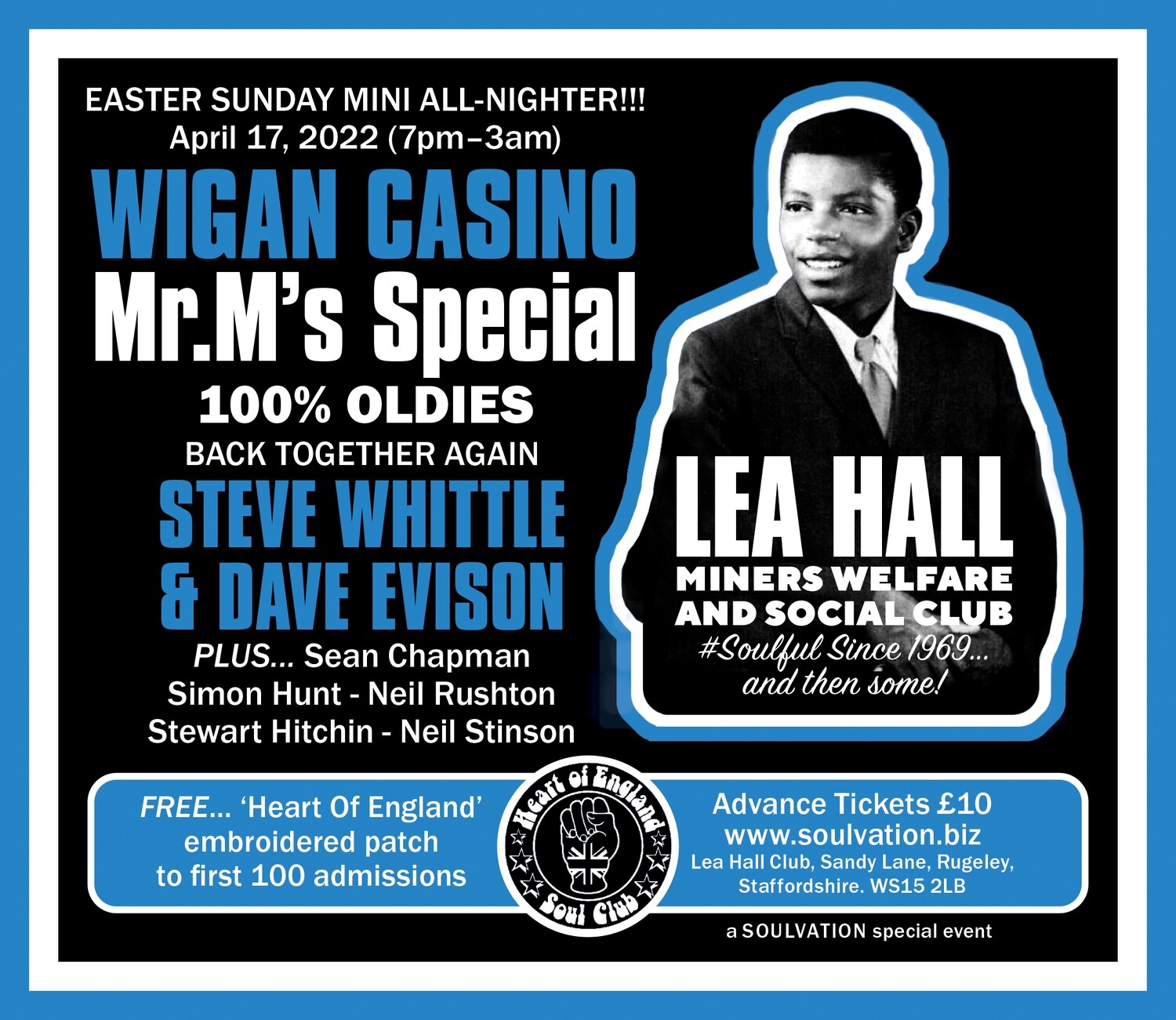 Lea Hall East Sunday Mini All-Nighter £10 plus £1 handling fee