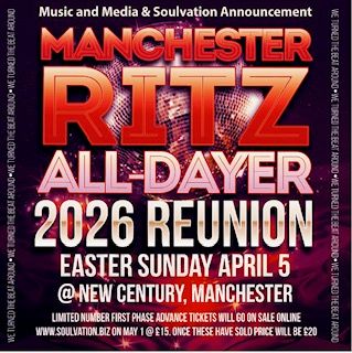 MANCHESTER RITZ REUNION April 5th 2026 - ticket £15 + £1.50 booking fee - Paypal / Credit / Debit Card