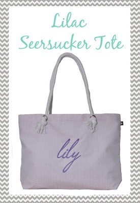 Lilac Seersucker Everything Tote Lilac Seersucker Everything Tote