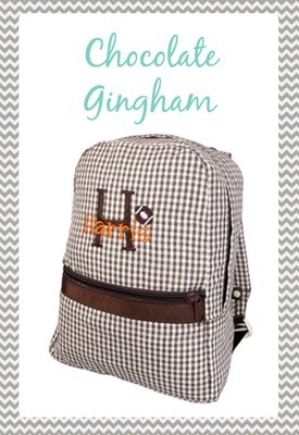 Small Chocolate Gingham Backpack