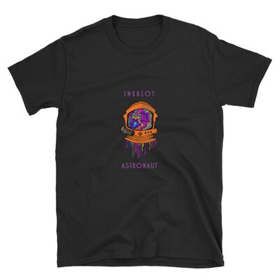 Black Inkblot Astronaut T-Shirt (Unisex)