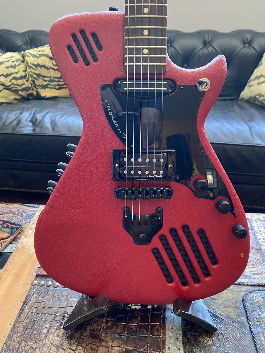 Dillo Cool red with black trim.