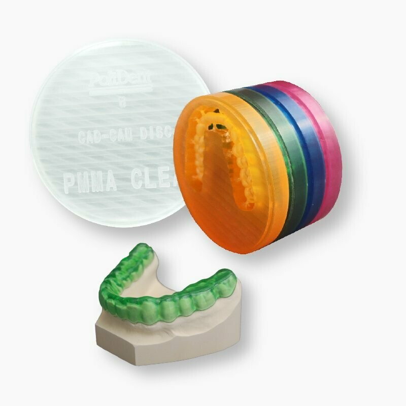 POLIDENT PMMA CAD-CAM DISC splint farbig POLIDENT PMMA CAD-CAM DISC splint farbig
